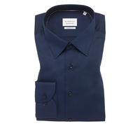 ETERNA - Hemd Satingewebe Langarm navy - Gr. - 40/Langarm - 65cm