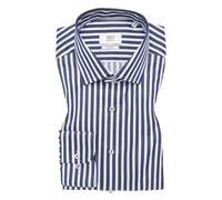 ETERNA - Hemd Satingewebe Langarm navy - Gr. - 44/Langarm - 67cm