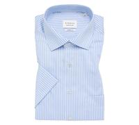Kurzarmhemd ETERNA "MODERN FIT", Herren, Gr. 42, Normalgrößen, blau (hellblau), Twill, 100% Baumwolle, tailliert, Kurzarm, Hemden, NON IRON (bügelfrei) (64125706-42) hellblau