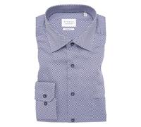 MODERN FIT Hemd in hellblau bedruckt 44