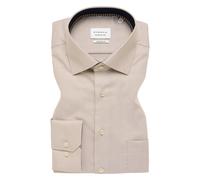 ETERNA Hemd Modern Fit Twill Einfarbig Beige Langarm