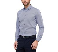 ETERNA Hemd Modern Fit Baumwoll-Twill bedruckt Langarm Blau Größe 42