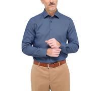 Eterna Hemd in Dunkelblau - 55% | Größe 44 | Herren Plussize
