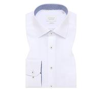 ETERNA Herren Business-Hemd Original Shirt | Weiß Patch | Modern Fit | Einfarbig | Langarm | Bügelfrei, Knitterfrei | 100% Baumwolle | Kent-Kragen Gr. 46