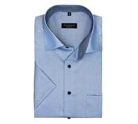 ETERNA Herren Businesshemd Kurzarm Comfort FIT | Uni blau | Kent Kragen Gr. 47