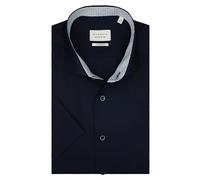 Eterna Herren Businesshemd Kurzarm Modern FIT | Uni Dunkelblau | Kent Kragen Gr. 40