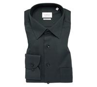 ETERNA Herren Hemd Comfort Fit | Struktur Natté Dunkelgrün | 100% Baumwolle | Kentkragen Gr. 45