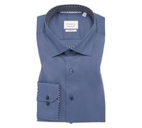 ETERNA MODERN FIT Natural Stretch Langarm Hemd dunkelblau popeline 1082-17-X14K - Dynamic Cotton 40