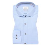 ETERNA Herren Hemd Modern Fit | Struktur Hellblau | 100% Baumwolle | Kentkragen Gr. 46