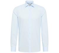 ETERNA Slim Fit Hemd Langarm New Kent Kragen Popeline hellblau