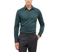 ETERNA Herren Hemd Slim Fit | Satin Dunkelgrün | 100% Baumwolle | Kentkragen Gr. 44