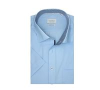 ETERNA Herren Kurzarm Hemd Comfort FIT | Hellblau | Patch | 100% Baumwolle | Kentkragen Gr. 42
