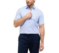 ETERNA Herren Kurzarm Hemd Comfort FIT | Struktur Grün | 100% Baumwolle | Kentkragen Gr. 45