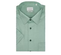 ETERNA Herren Kurzarm Hemd MODERN FIT | Grün | Struktur | 100% Baumwolle | Kentkragen Gr. 46