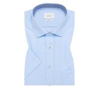 ETERNA Herren Kurzarm Hemd MODERN FIT | Hellblau | Patch | 100% Baumwolle | Kentkragen Gr. 45