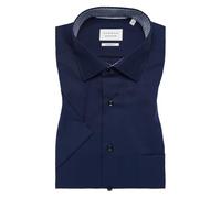 ETERNA Herren Kurzarm Hemd MODERN FIT | Marine | Patch | 100% Baumwolle | Kentkragen Gr. 40