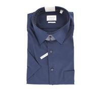 ETERNA Herren Kurzarmhemd Dunkelblau ? Comfort Fit Businesshemd, Non Iron, 100 % Baumwolle 52