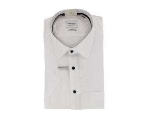 ETERNA Herren Kurzarmhemd Weiß ? Comfort Fit Businesshemd, Non Iron, 100 % Baumwolle 54