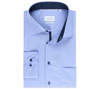 ETERNA Herren Langarm Hemd Comfort FIT | Dynamic Cotton™ | Blau | Twillstoff aus 100% Baumwolle | Kentkragen mit Ausputz Gr. 45