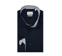 ETERNA Herren Langarm Hemd Comfort FIT | Dynamic Cotton™ | Dunkelblau | 100% Baumwolle | Kentkragen mit Ausputz Gr. 44