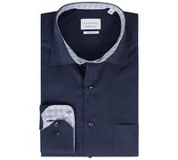 ETERNA Herren Langarm Hemd Comfort FIT | Dynamic Cotton™ | Dunkelblau | 100% Baumwolle | Kentkragen mit Ausputz Gr. 41