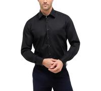 ETERNA Herren Langarm Hemd | Comfort FIT | Schwarz I Dynamic Cotton | Bügelfrei | Mit Brusttasche I 100% Baumwolle | Kentkragen Gr. 42