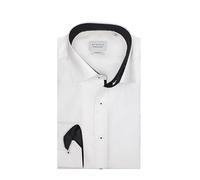 ETERNA Herren Langarm Hemd Modern Fit | Bügelfrei | Dynamic Cotton™ | Weiß | 100% Baumwolle | Kentkragen mit Ausputz Gr. 41