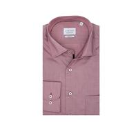 ETERNA Herren Langarm Hemd Modern Fit | Karo Rot-Weiß | Bügelfrei, Knitterfrei | Basic Kent-Kragen Gr. 46