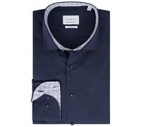 ETERNA Herren Langarm Hemd Slim Fit | Bügelfrei | Dynamic Cotton™ | Dunkelblau | 100% Baumwolle | Kentkragen mit Ausputz Gr. 41