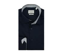 ETERNA Herren Langarm Hemd Slim Fit | Bügelfrei | Dynamic Cotton™ | Dunkelblau | 100% Baumwolle | Kentkragen mit Ausputz Gr. 43