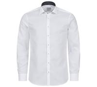 ETERNA Herren Langarm Hemd Slim Fit | Bügelfrei | Dynamic Cotton™ | Weiß | 100% Baumwolle | Kentkragen mit Ausputz Gr. 41