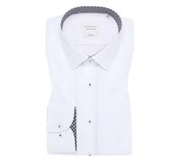 ETERNA Herren Langarm Hemd | Slim FIT | Weiß | Bügelfrei, Knitterfrei | Uni Popeline | Dynamic Cotton™ | 100% Baumwolle | Kentkragen mit Ausputz Gr. 46