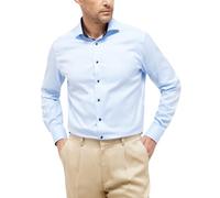 Eterna Langarmhemd Modern Fit Cover Shirt – Twill, 100% Baumwolle, bügelfrei – Hellblau Gr. 40