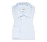 eterna Herren Langarmhemd Business-Hemd Comfort Fit Kent-Kragen Unifarben mit Patch (43, Hellblau F1)