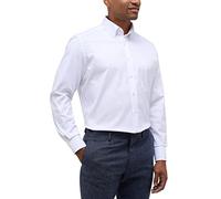 Eterna Herren Langarmhemd Comfort Fit Bezug Twill weiß Uni Hemd, 40