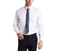 Eterna Herren Langarmhemd Comfort Fit Bezug Twill weiß Uni Hemd, 58/Mehr