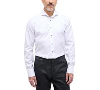 Langarmhemd ETERNA "SLIM FIT", Herren, Gr. 43, Normalgrößen, weiß, Twill, 100% Baumwolle, schmal, Manschette, Hemden Langarmhemd, NON IRON (bügelfrei) (73962653-43)