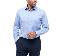 Eterna Herren Langarmhemd Slim Fit Twill blau/weiß gestreift, 16, blau, 40