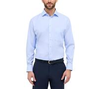 Langarmhemd ETERNA "COMFORT FIT", Herren, Gr. 42, Normalgrößen, blau (hellblau), Popeline, 100% cotton, normal, Langarm Manschette, Hemden, NON IRON (bügelfrei) (53796410-42) hellblau