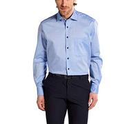Eterna Herren Shirt Comfort Fit Pinpoint Medium Blue Uni Extra Long Sleeve Hemd, Mittelblau, 50/Mehr