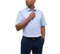ETERNA Herren strukturiertes Baumwoll-Kurzarmhemd Comfort FIT 1/2 hellblau 48_H_1/2