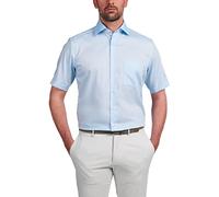 ETERNA Herren unifarbenes Pinpoint Kurzarmhemd MODERN FIT 1/2 hellblau 42_H_1/2