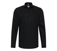 ETERNA Herren unifarbenes Popeline-Hemd MODERN FIT 1/1 schwarz 40_H_1/1