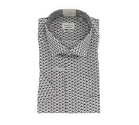 ETERNA Herrenhemd Kurzarm Gemustert ? Comfort Fit Businesshemd mit grafischem Muster, Non Iron, 100 % Baumwolle 46