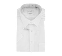 ETERNA Herrenhemd Kurzarm Weiß - Comfort Fit Businesshemd Non Iron aus 100% Baumwolle mit Brusttasche - 50