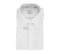 ETERNA Herrenhemd Kurzarm Weiß ? Comfort Fit Businesshemd Non Iron aus 100 % Baumwolle mit Brusttasche 50