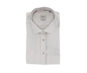 ETERNA Herrenhemd Kurzarm Weiß ? Comfort Fit Businesshemd Non Iron aus 100 % Baumwolle mit Brusttasche 46