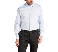 ETERNA Herrenhemd Langarm Baumwoll Business Freizeit MODERN FIT Popeline unifarben- Gr. 42, Hellblau