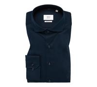 ETERNA Hemd Herren Modern Fit – Langarm Jersey 100% Baumwolle bügelfrei Dunkelblau Gr. 42