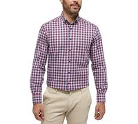 ETERNA Herren Kariertes Twill Hemd MODERN FIT 1/1 rot 44_H_1/1